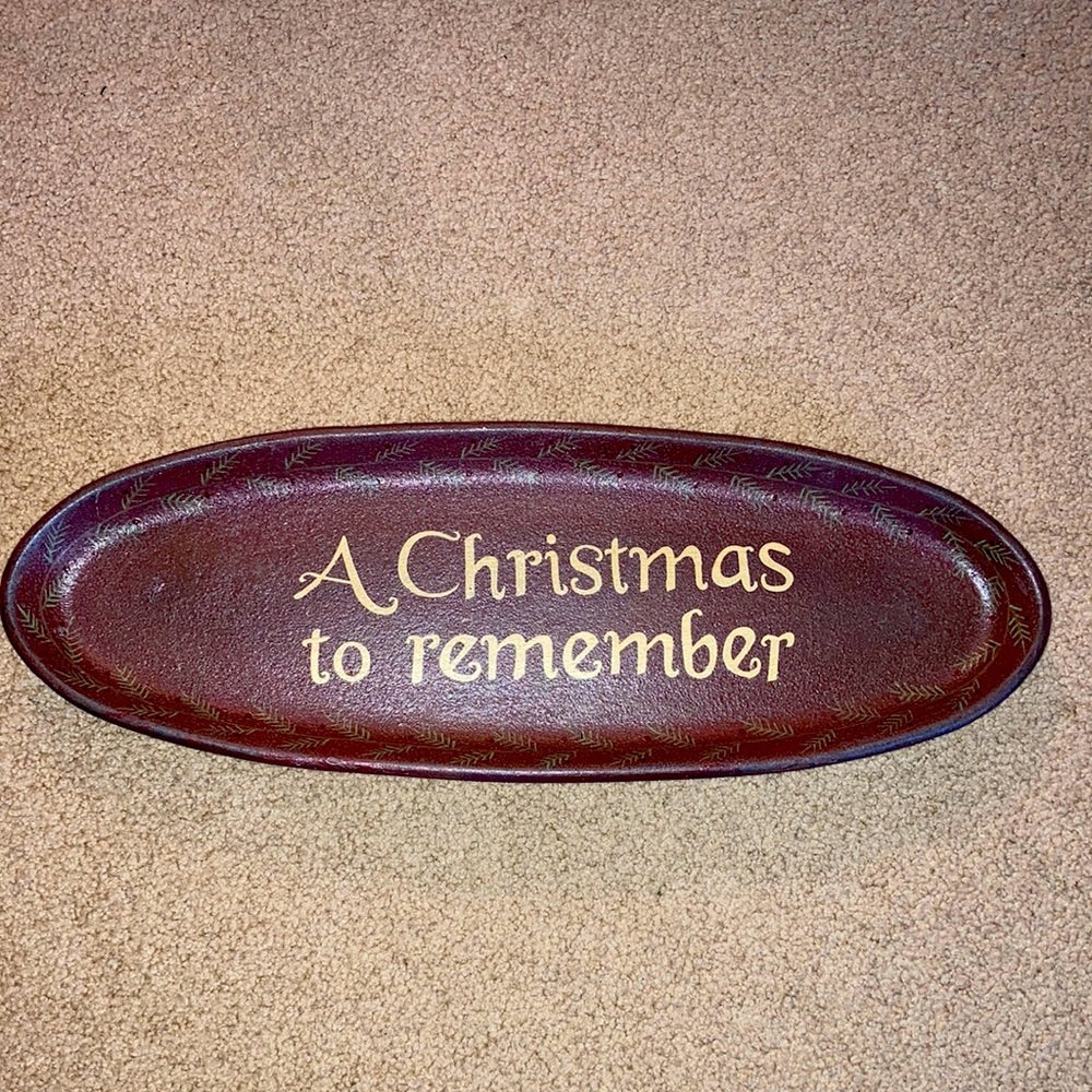 Primitive Christmas To Remember Plate